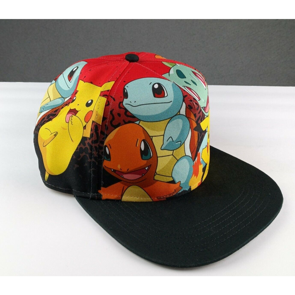 Pokemon Pikachu Snapback Gamer Youth Hat Character Cap One Size Fits Most